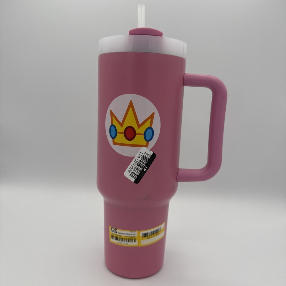 Super Mario Princess Peach Travel Tumbler 40Oz Durable Drinkware Gift Idea